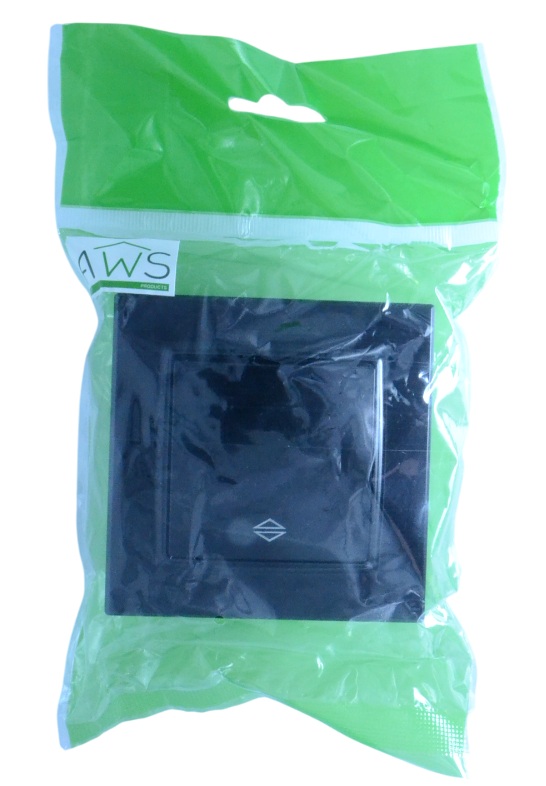 Выключатель проходной 1-кл. чёрный SD-P1003B "Standard" AWSproducts