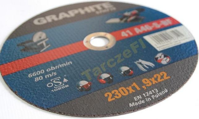 Диск отрезной по металлу  230 x 1.9 х 22.2 мм, 41 A46-S-BF GRAPHITE