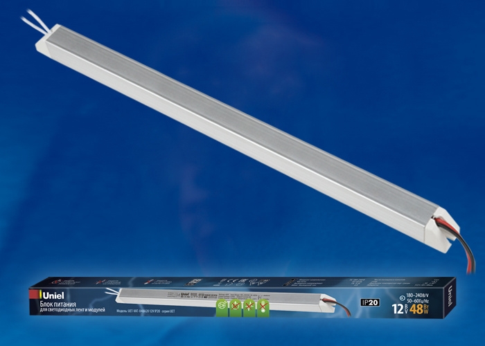 Блок питания ультратонкий UET-VAT-048A20 12V IP20 48Вт