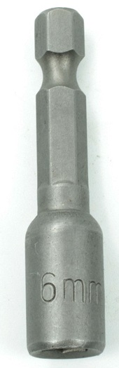 Бита торцевая  6x48 мм Мастер (сталь CrV) магнитн. поштучнBohrer