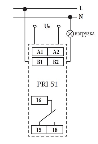 Реле контроля тока PRI-51/16 1CO,8А, 24-240ВAC, 24ВDC, диапазон 1,6-16А