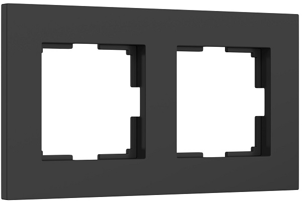 Рамка 2-я Черный матовый Slab WERKEL