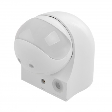 Датчик движения ДД 010 белый, макс. нагрузка 1100Вт, угол обзора 180град., дальность 10м, IP44, ИЭК