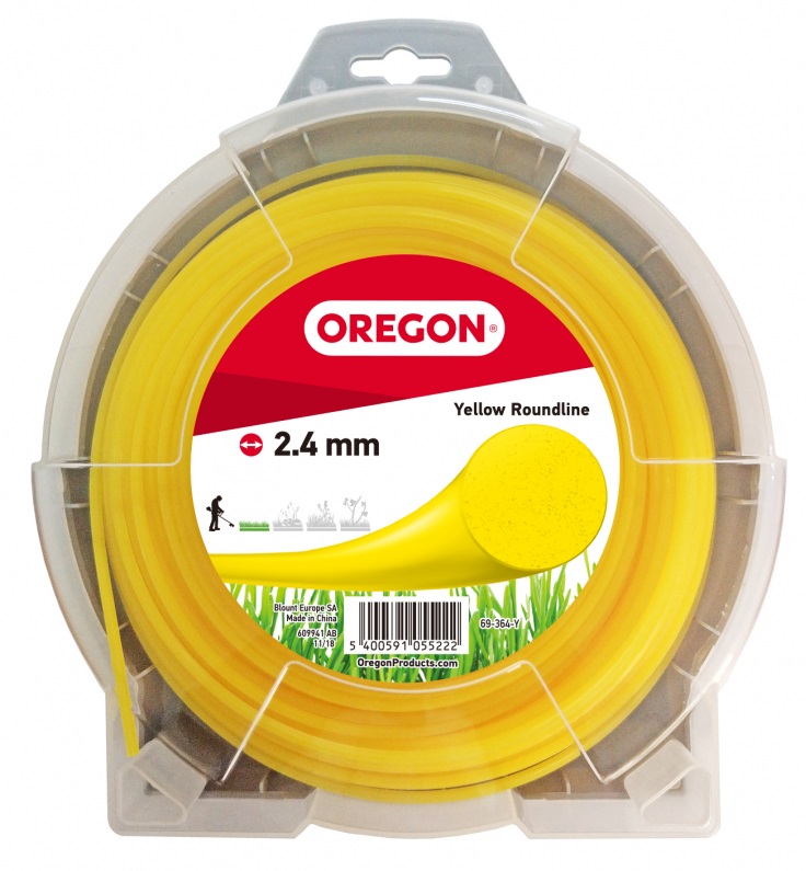 Леска Yellow: желтая, круг, блистер, 2.4 мм х 88 м OREGON