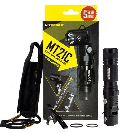 Фонарь MT21C CREE XP-L HD V6 (1000Люмен 184м 700ч 1*18650/2*CR123/2 x RCR123) NITECORE