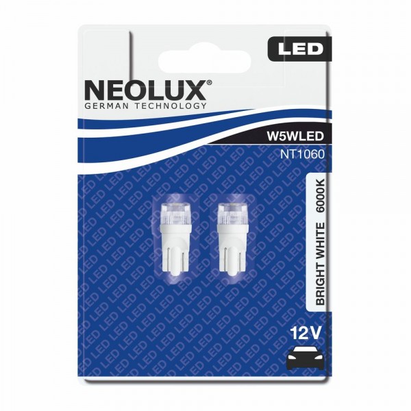 Лампа светодиодная W5W NT1060 0.5W 12V W2.1X9.5D BLI2 NEOLUX (Блистер)