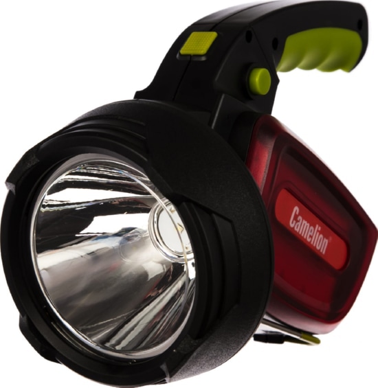 Фонарь Camelion LED56334 (фонарь аккум., карбон, 3W  CREE+12LED+12redLED, 5В 4А-ч, пластик, коробка)