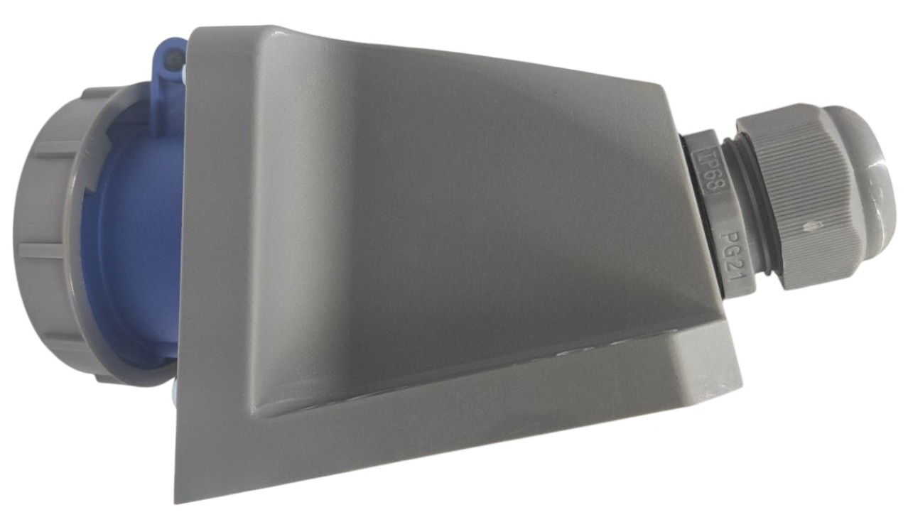 Розетка стационарная 16A 3п (2P+PE) SLN-1132 IP67, 380В, AWSPRODUCTS