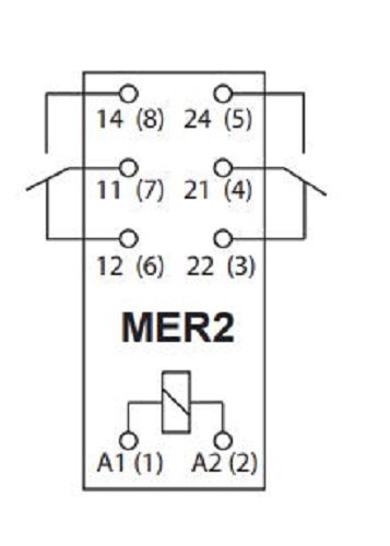 Реле миниатюрное MER2-024DC