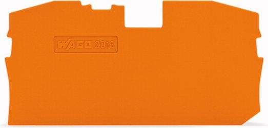 Пластина боковая клемм 2016-12 оранж. WAGO