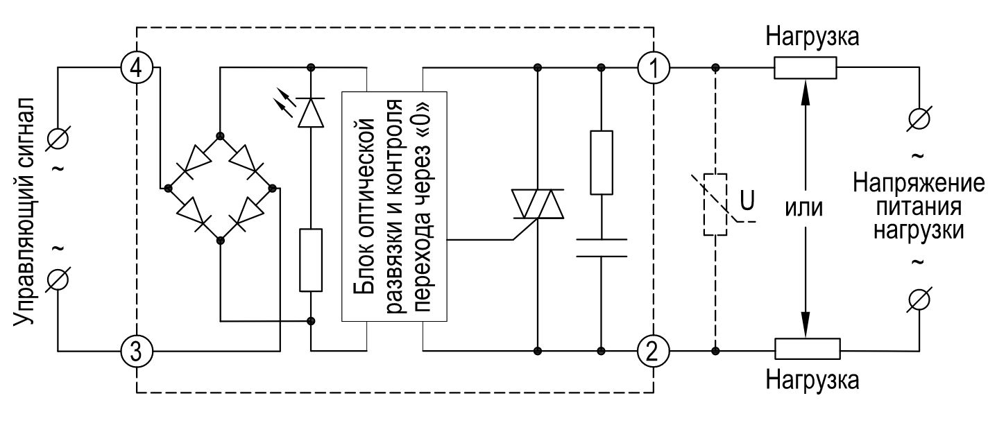 Реле твердотельное однофазное HD-8044.ZA2