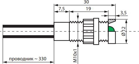Световой индикатор LS LED 5 Y ф10 мм. 230AC желт. ETI, 