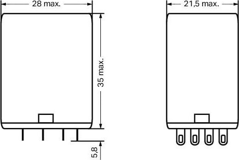 Реле (858-150) 5A,24 B/DC, 4гр.к WAGO (уп 40шт)