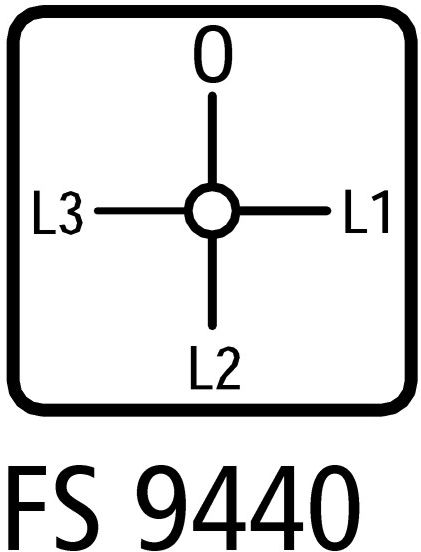 Переключатель щитовой T0-3-8048/E для амперметра (20А, 3-pol)