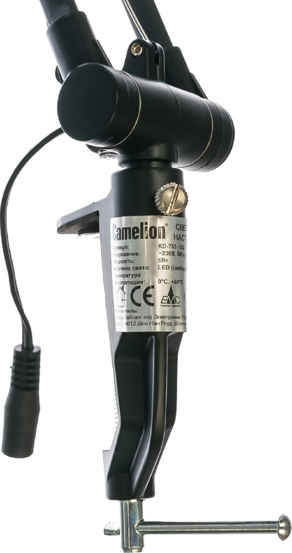 Cветильник настольный Camelion KD-785 C02 220В, 5В, LED, черный