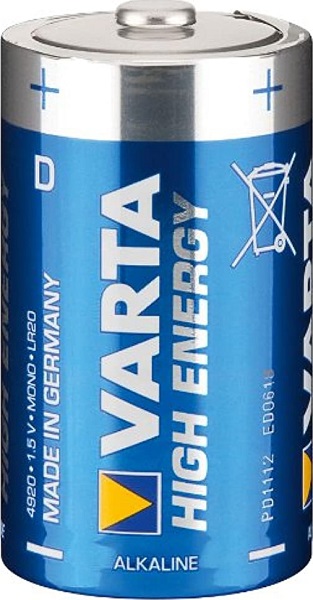 Элемент питания Varta 4920 HIGH ENERGY LR20 BL2