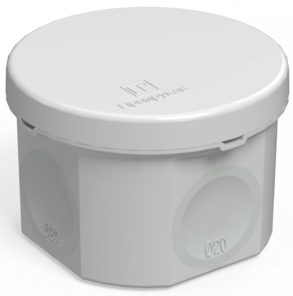 Коробка распред. о/п 70х50 IP66  СЕРАЯ  пр. монт. двухкомпонентная HF УФ Промрукав (168)