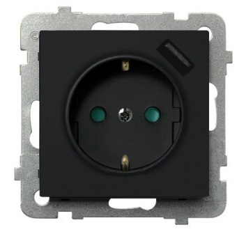 Розетка GP-1RSPUSB/m/33 одинарная с USB (без рамки)