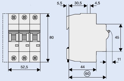 Автомат CLS6-D10/3 (D) 10А 3-pol