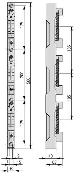 Держатель шин BBS-3/FL-185 (30-120/10) 2500А