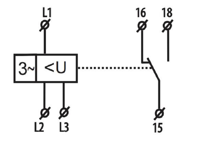 Реле контроля наличия и чередования фаз HRN-55 (380В, 8А)