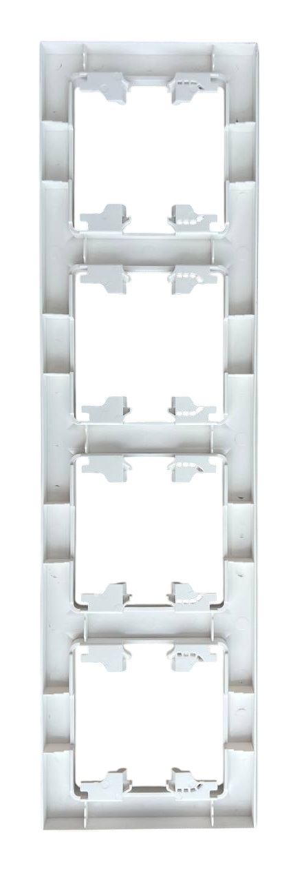 Рамка 4-я белая горизонтальная U1A-030 SoftTouch "Uno" AWSproducts