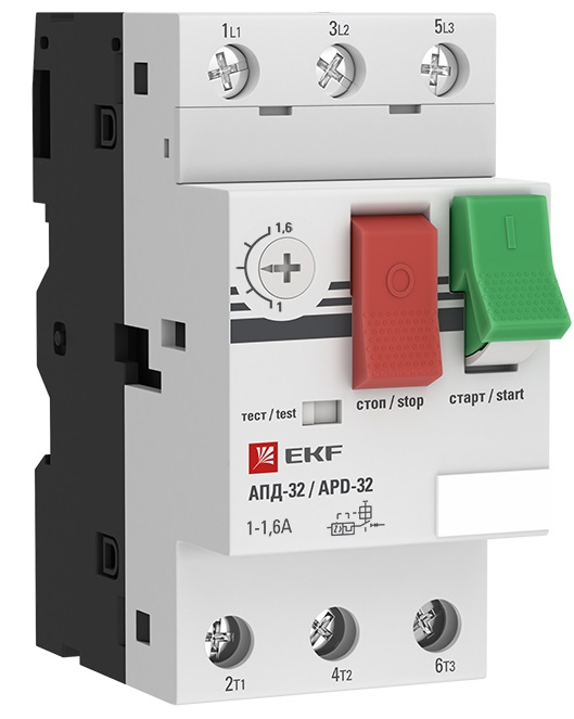 Автоматический выключатель пуска двигателя АПД-32 1,0-1,6А EKF PROxima