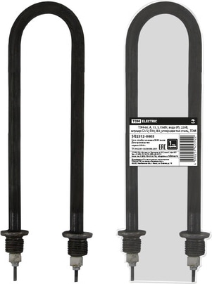 ТЭН водяной 3,15кВт (ТЭН-60, 220V, штуцер G1/2, Ф2) углеродистая сталь (TDM)