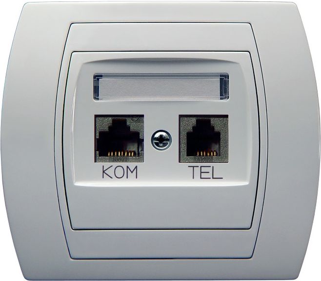 Розетка GPKT-J/K 394 компьютерно-телефонная