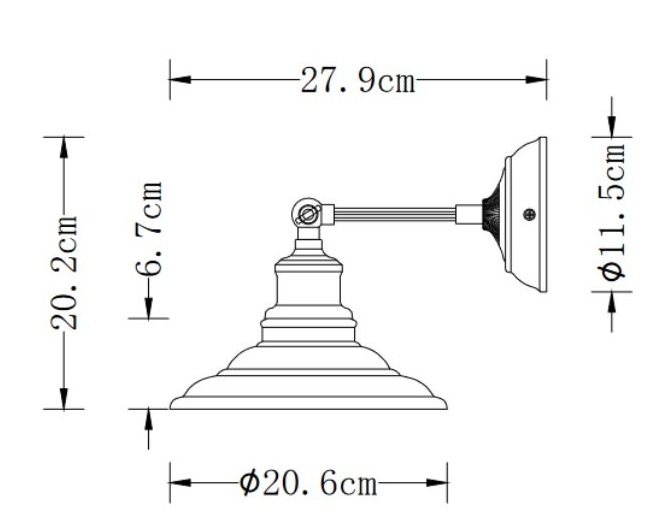 Светильник настенный LORET, 7871, AC220-240V, 50/60Hz, 1*E27, max.40W, IP20, O20CM, одинарный, белый