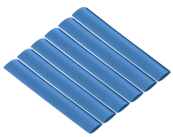 Набор трубок термоусаживаемых клеевых, длиной 10 см ТТкНГ(3:1) синий 12,7/4,3 TDM, уп