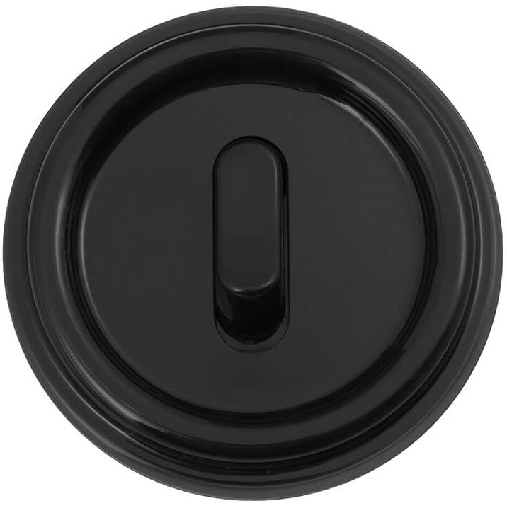 Выключатель 1-кл. перекрестный, пластик, цвет Черный (клавишный)