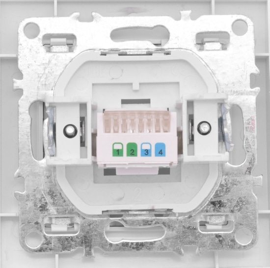 Розетка СП компьютерная 1-я RJ-45 белая Basic Минск