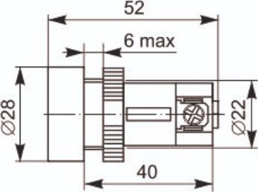 Кнопка SB-7 "Стоп" красная 1р d22мм/240В  ИЭК