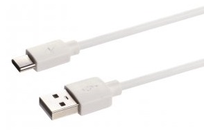 Дата-кабель, ДК 5, USB - USB Type-C, 1 м, белый, TDM