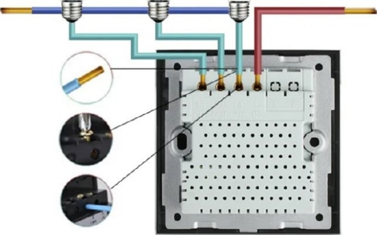 Выключатель 3кл сенсорный (механизм)