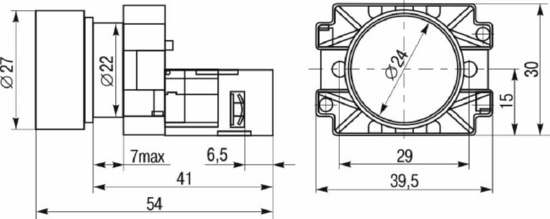 Кнопка MTB2-BAZ11331 зел. I, 1нз, IP65, Meyertec