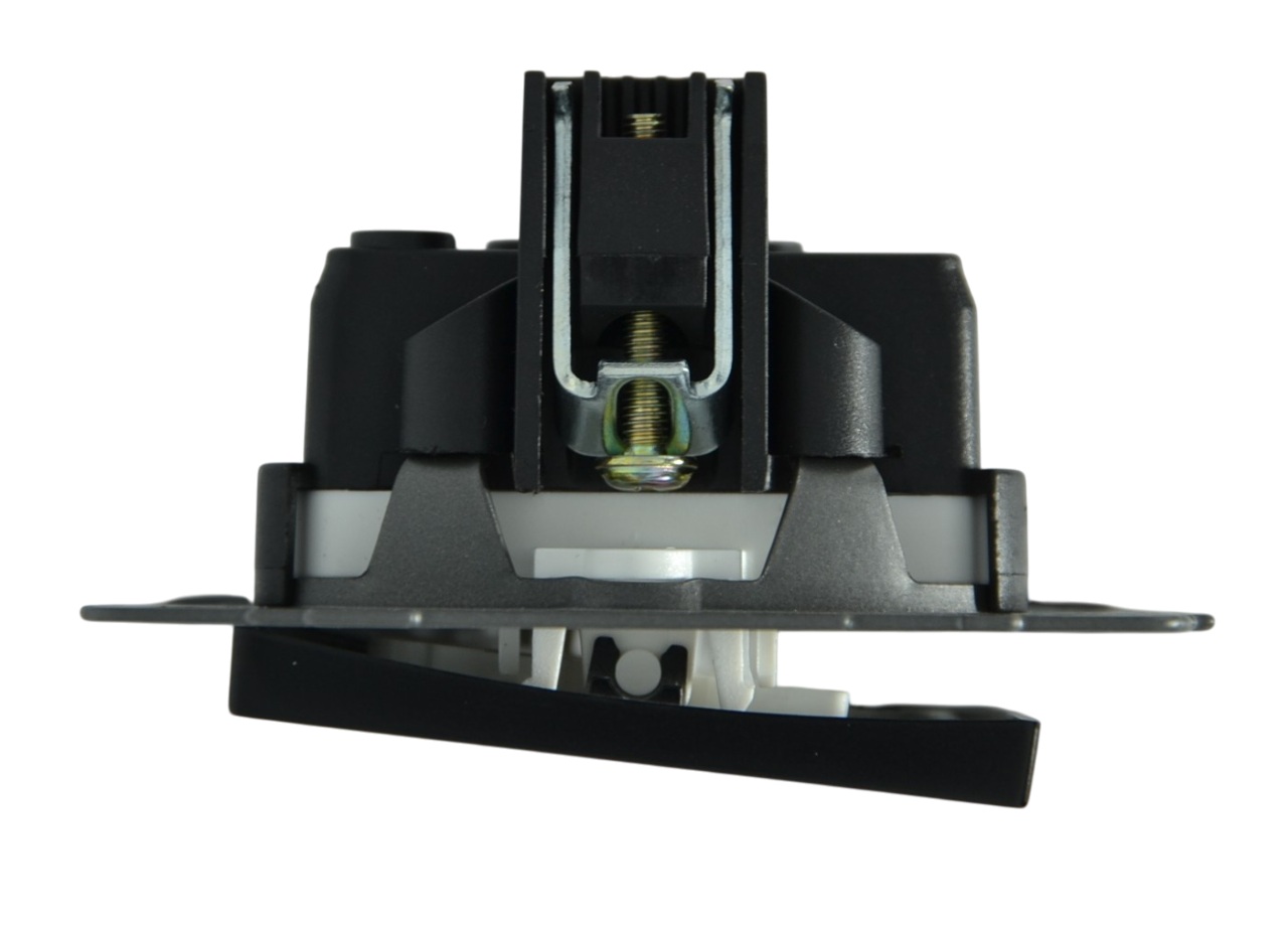 Выключатель 2-кл. чёрный A-009B "Aura" AWSproducts