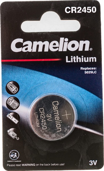 Элемент питания Camelion CR2450 BL-1 (литиевая,3V)