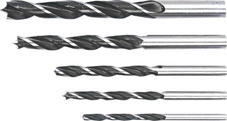 Сверло по дереву спиральное, 4 -10 мм, набор 5шт. TOP TOOLS
