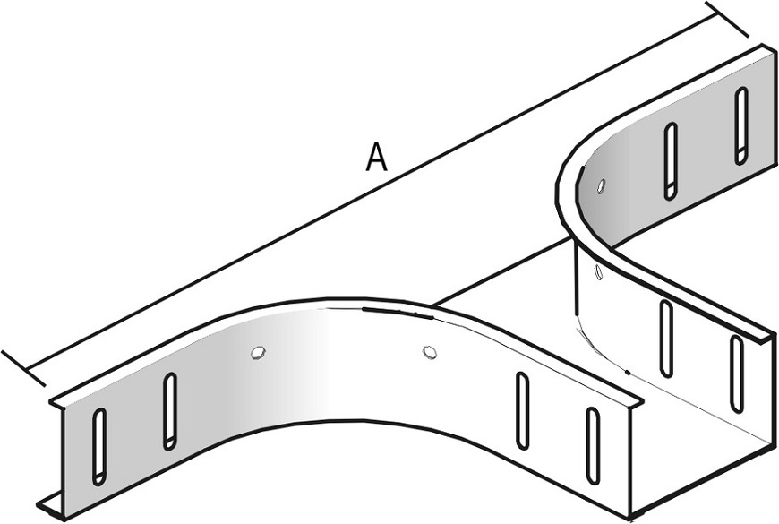 Ответвитель горизонтальный 90град. AS 60*075 (Vergokan)