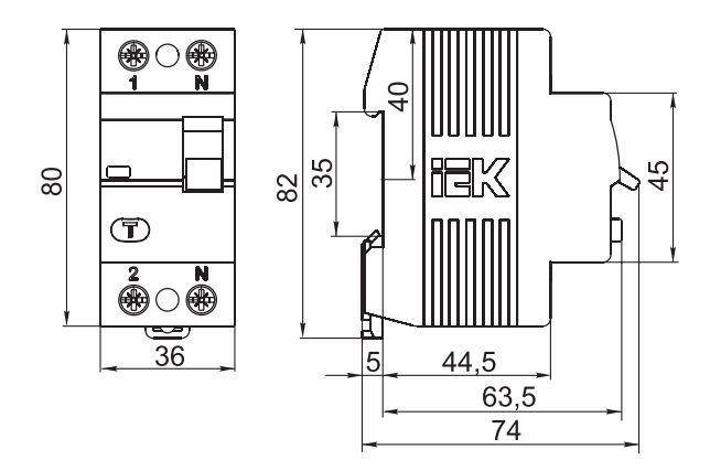 УЗО ВД1-63S 63/2 300мА, тип АС, 6кА IEK