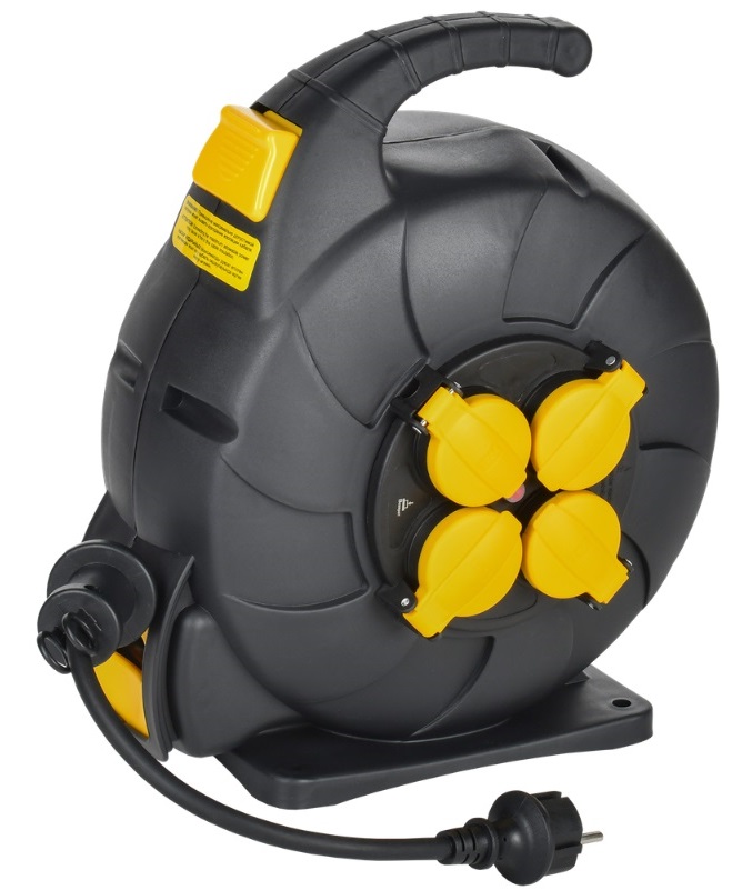 Удлинитель на катушке 4гн. 15м с/з IP44 КГ 3х1,5мм2 TWIST IEK