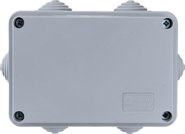 Коробка распред. о/п 120х80х50 IP55 СЕРАЯ 6 сальников JBS120 Ecoplast (100)