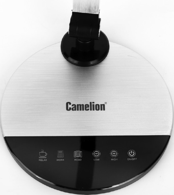Светильник настольный Camelion KD-865 C03 серебро LED(Свет-к наст.10 Вт,230В,600 лм,сенс.рег.ярк и ц