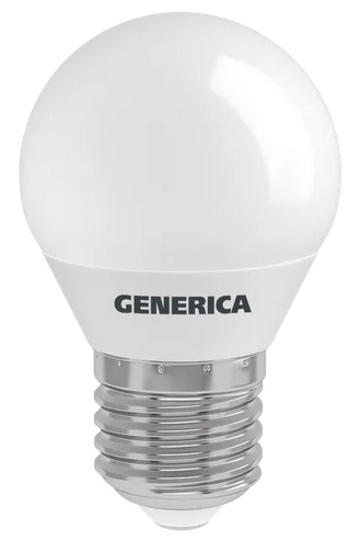 Лампа LED G45 шар  8Вт 230В 3000К E27 800Lm GENERICA