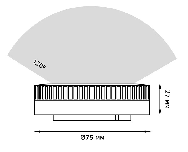 Лампа LED T75 GX53 3000K 11Вт 1050Лм Gauss