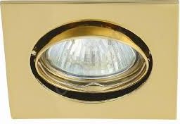 Светильник встраиваемый NAVI CTX-DT10-G GU5.3 квадр 81 золото Kanlux