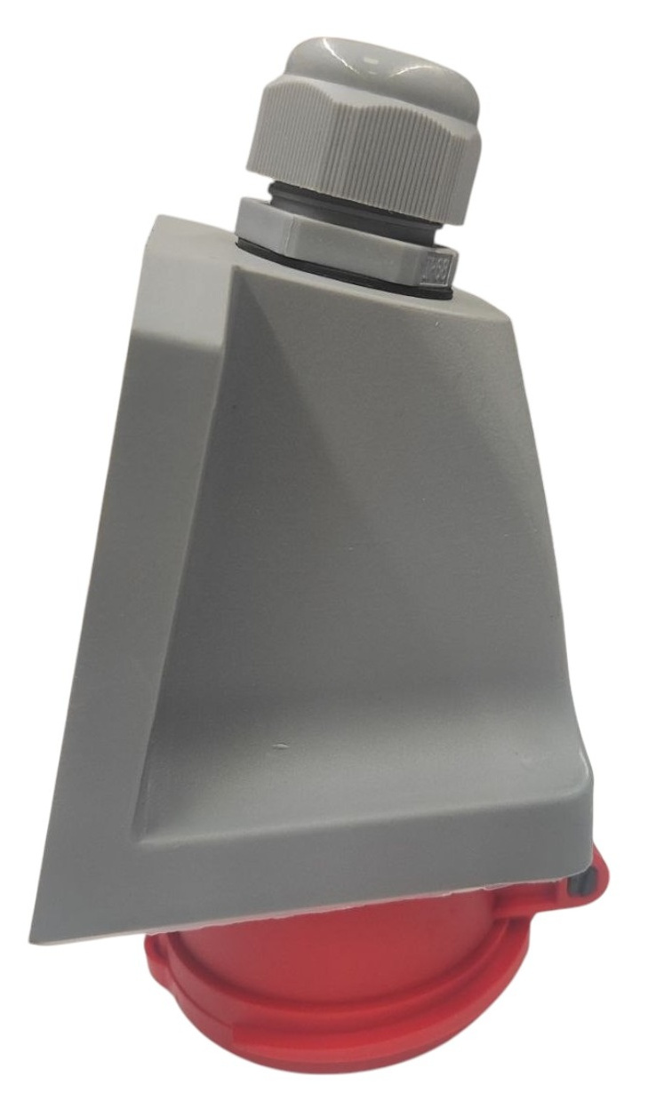 Розетка стационарная 16A 5п (3P+PE+N) SLN-115K IP44, 380В, AWSPRODUCTS