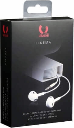 Гарнитура для смартфонов UTASHI Cinema, белая  SMART Стан